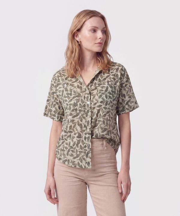 Camisa De Mujer Con Bolsillo Doble Frontal image number null