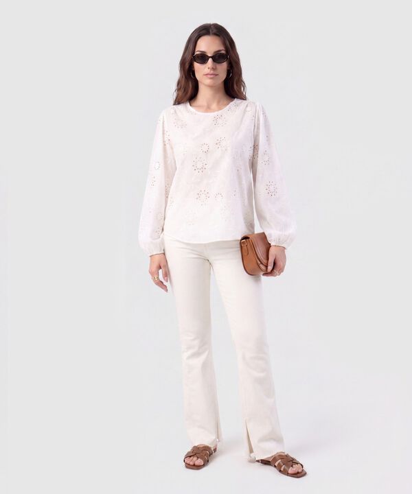 Blusa Ojalillo Manga Larga Mujer