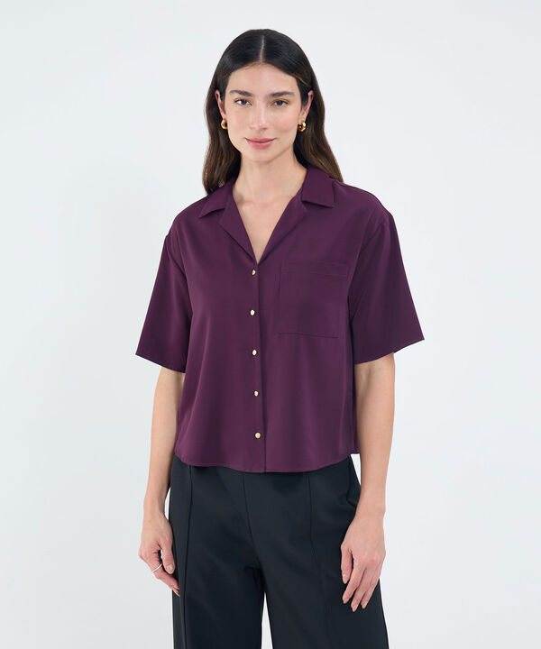 Camisa Manga Corta Unicolor image number null