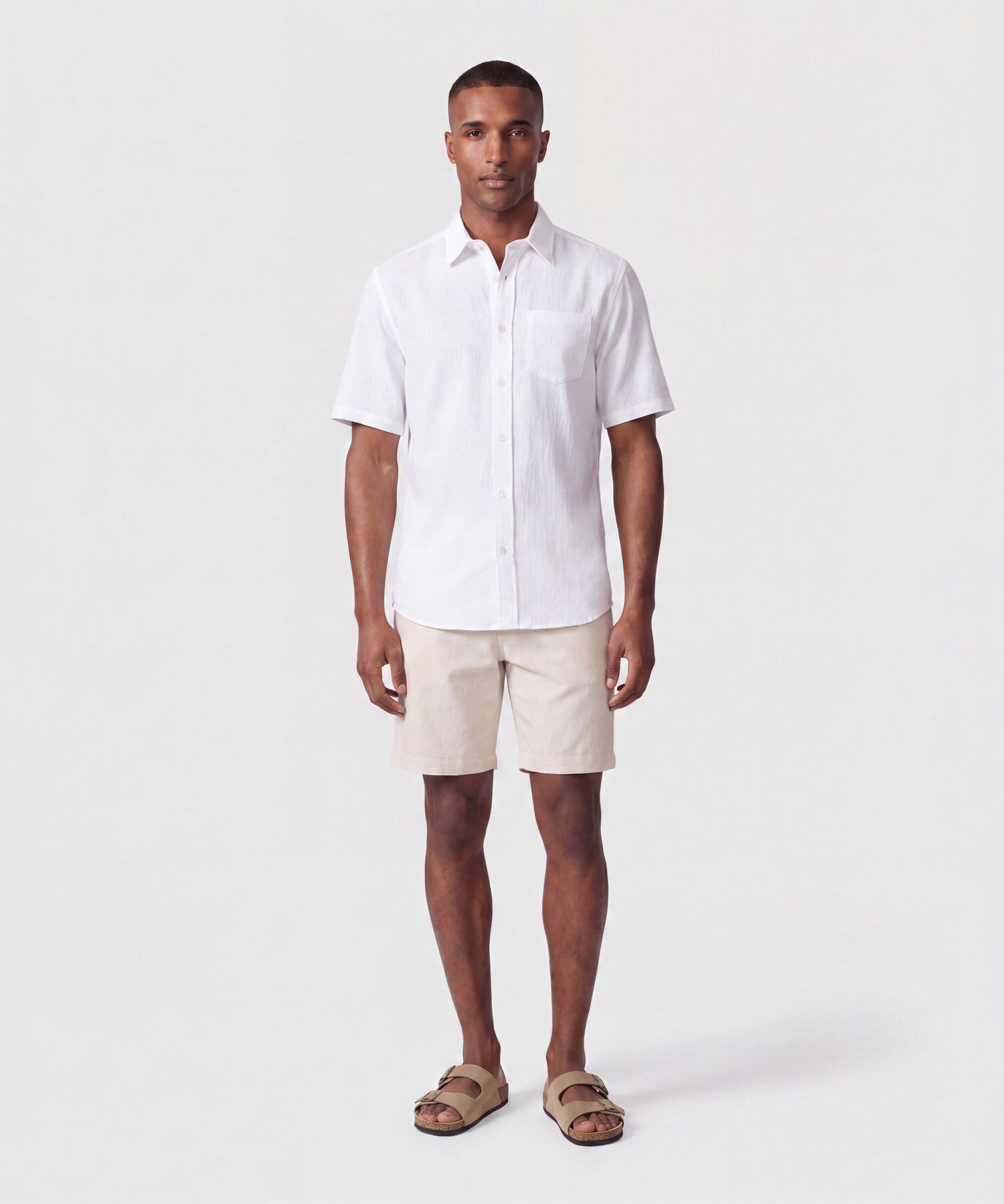 Bermuda Casual Unicolor Para Hombre