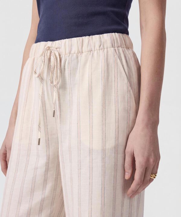 Pantal&oacute;n Wide Leg Con Cord&oacute;n Para Mujer