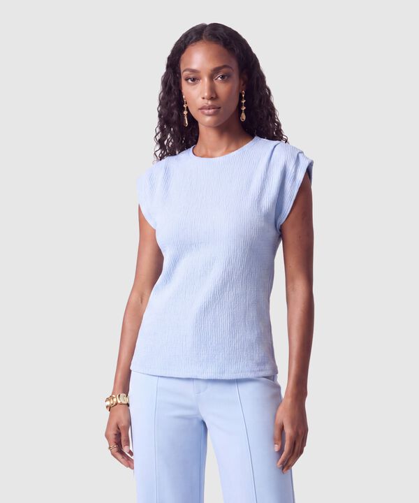 Camiseta De Textura Rib Para Mujer image number null