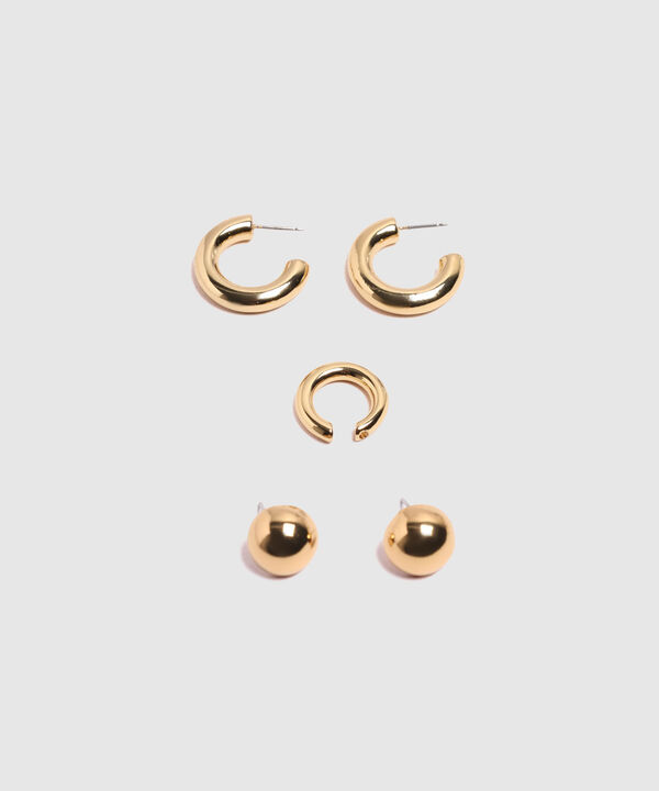 Set X3 De Aretes Y Ear Cuff Para Mujer image number null