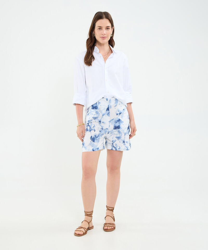 Bermuda estampada pretina incluida para mujer