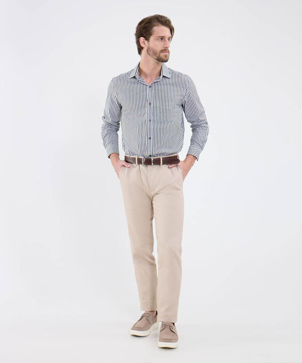 Camisa Con Estampado A Rayas