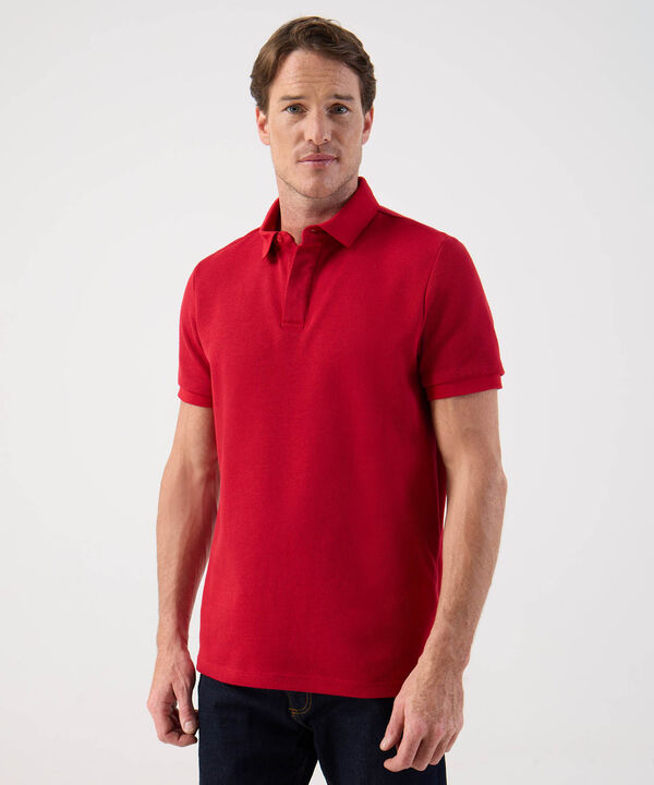 Polo Cl&aacute;sico de Manga Corta Textura Acanalada Para Hombre image number null