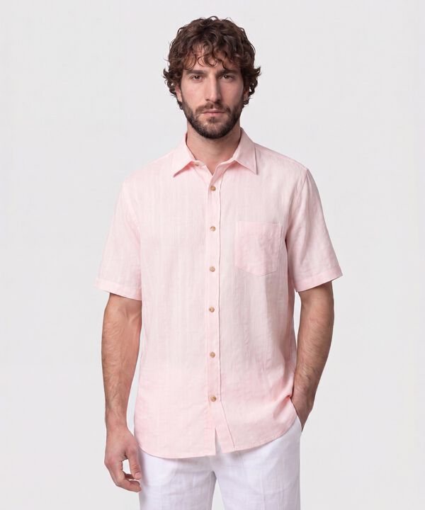 Camisa Manga Corta Texturizada Para Hombre image number null