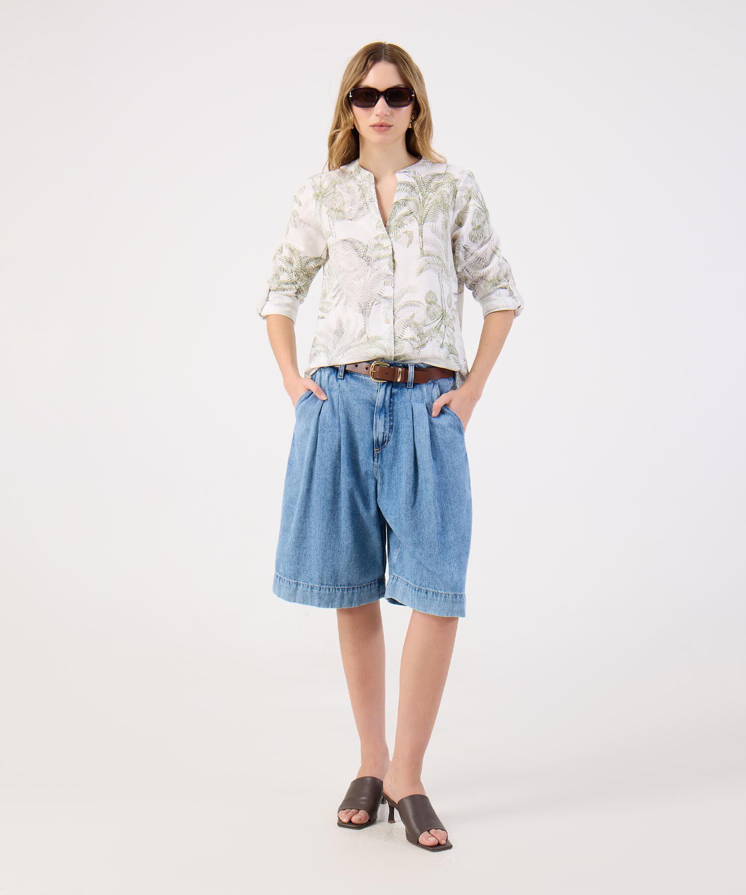 Blusa Para Mujer Estampada Cuello Ner&uacute;