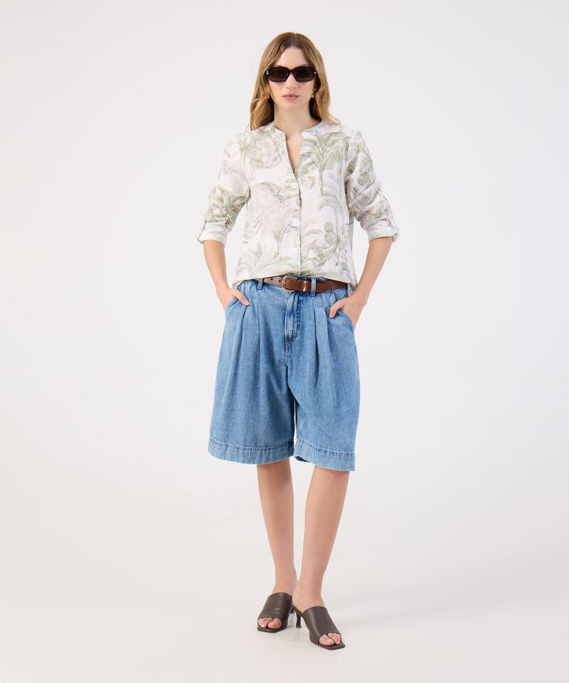 Blusa Para Mujer Estampada Cuello Ner&uacute;