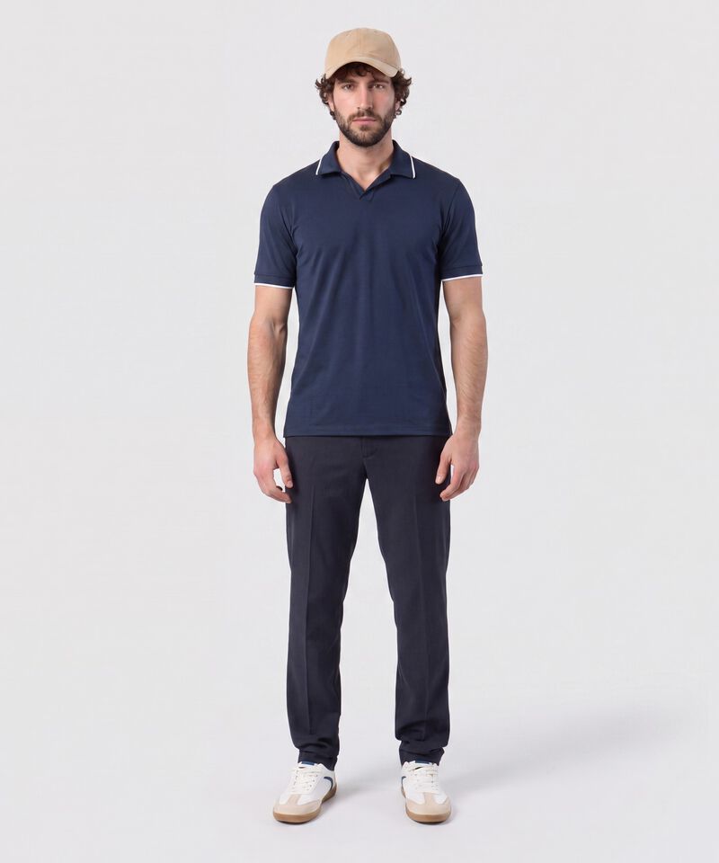 Polo Con Cuello Sin Botones Hombre