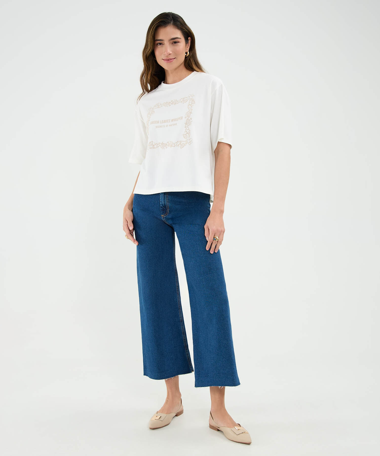 Jeans Culotte Tono Medio