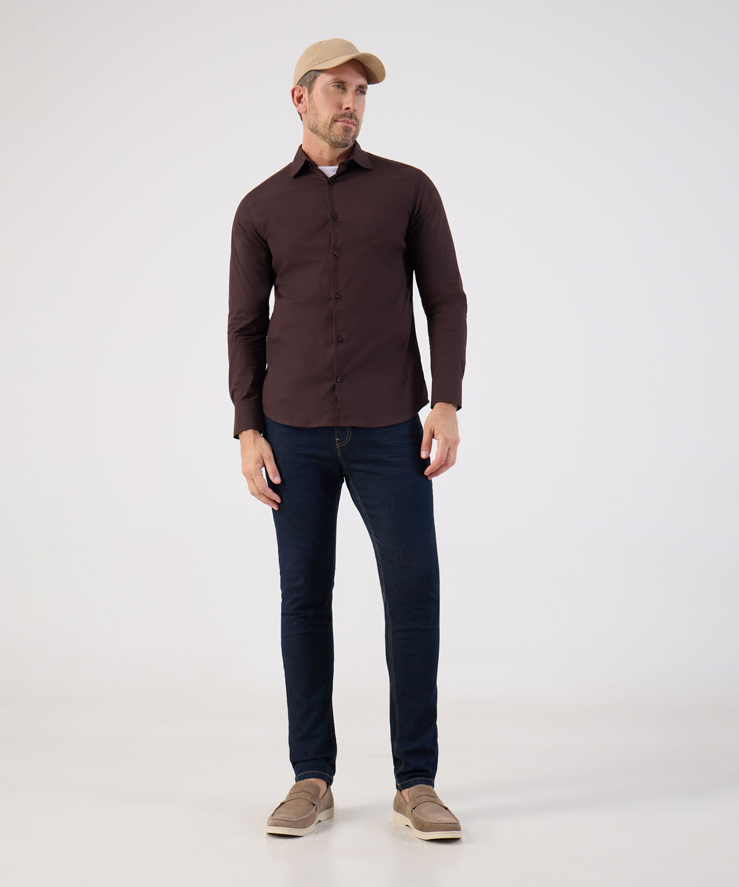 Camisa Formal De Manga Larga Para Hombre