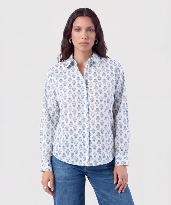Camisa De Cuello Cl&aacute;sico Para Mujer image number null