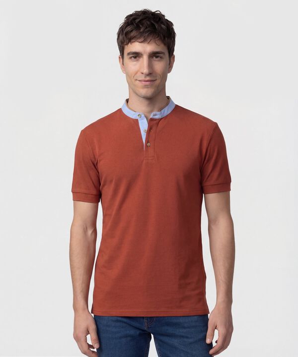 Polo Con Cuello Neru Y Pechera Hombre image number null