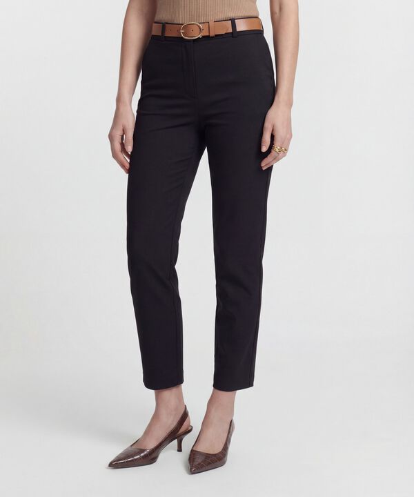 Pantal&oacute;n Unicolor Tipo Chino Para Mujer image number null