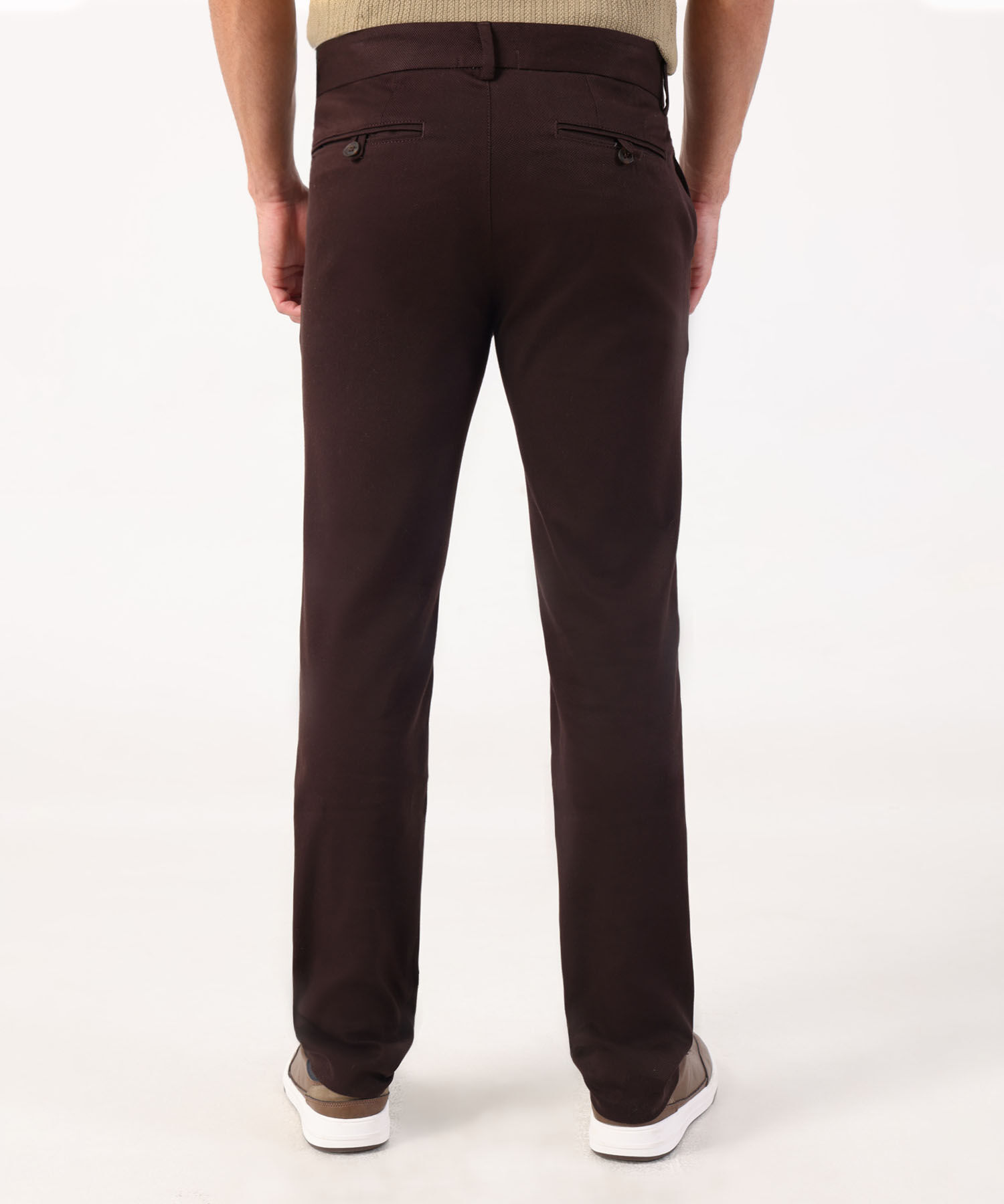 Pantal&oacute;n Unicolor Slim Fit Con Textura