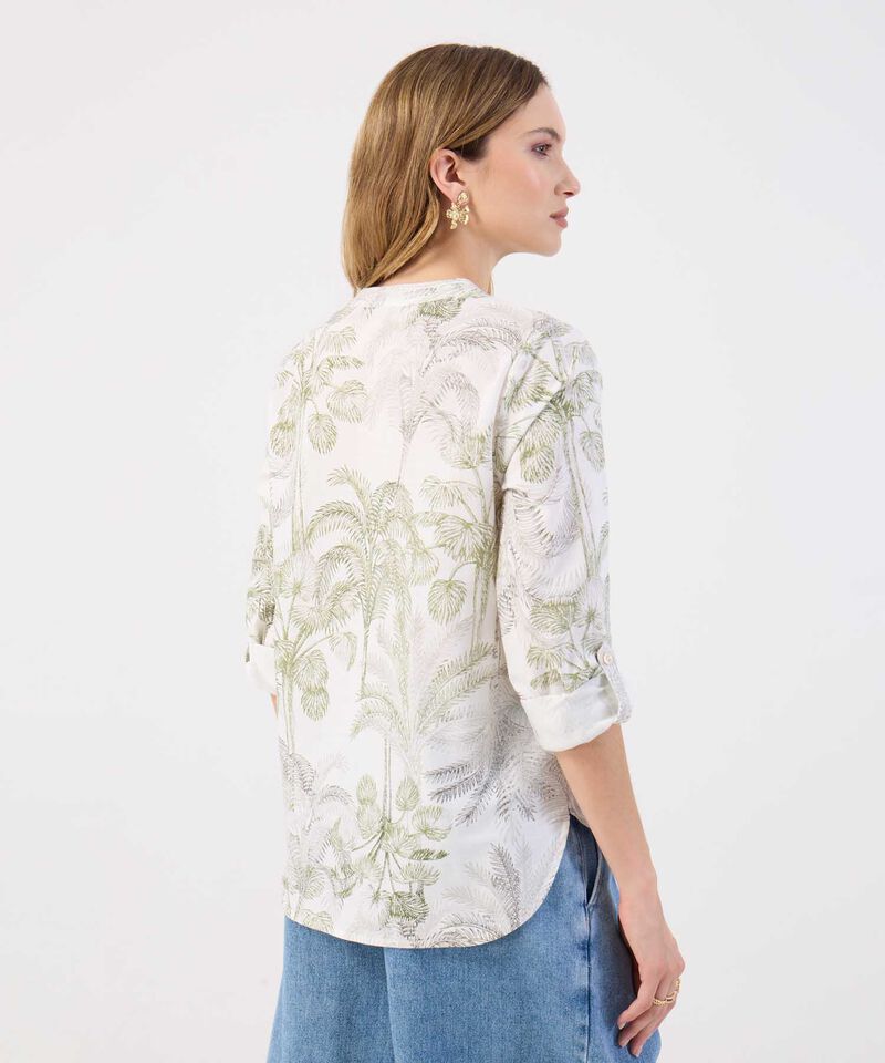 Blusa Para Mujer Estampada Cuello Ner&uacute;