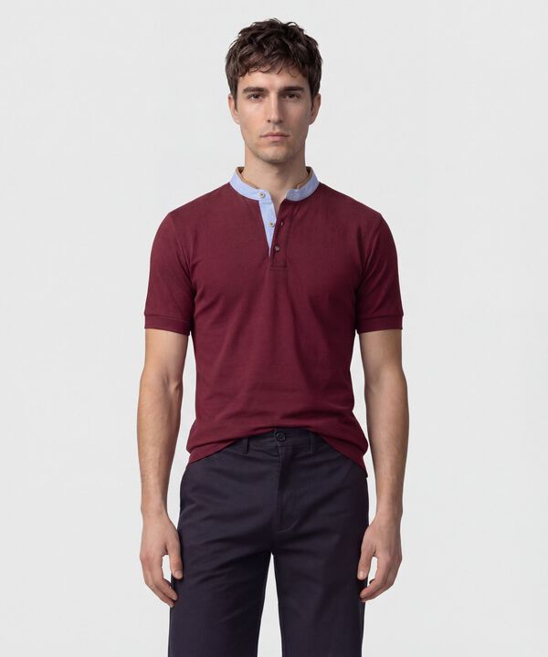 Polo Con Cuello Neru Y Pechera Hombre image number null