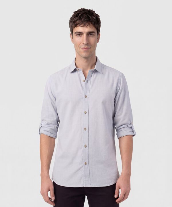 Camisa Manga Larga Con Charretera Hombre image number null