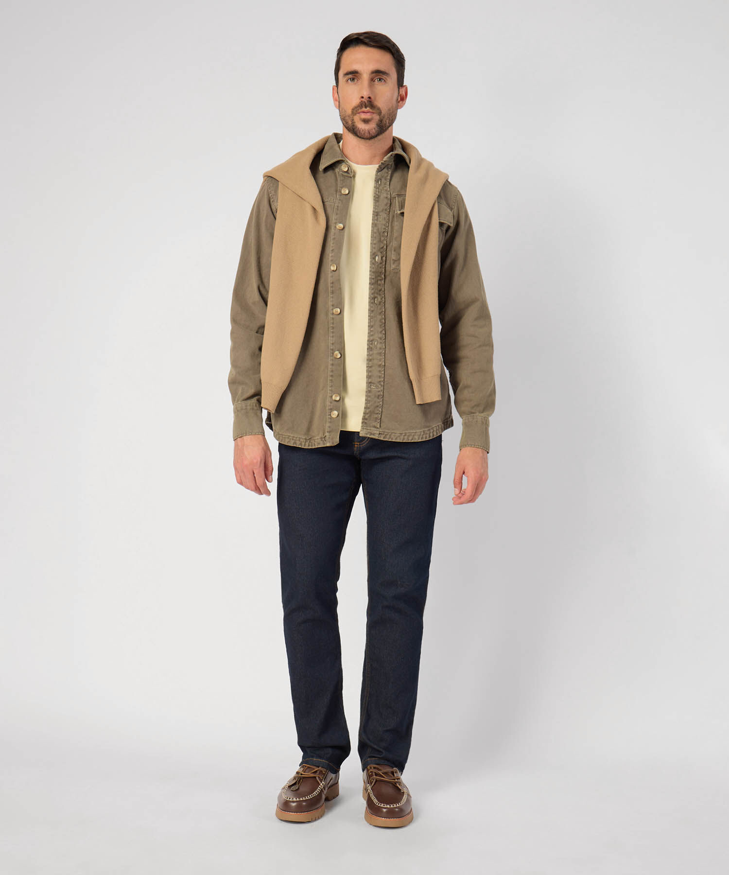 Camiseta de Algod&oacute;n Esencial para Hombre Cuello Redondo