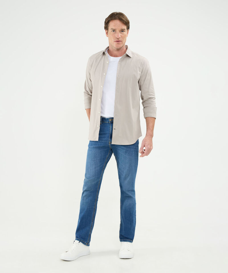 Camisa Corbatera Manga Larga Cuello Formal