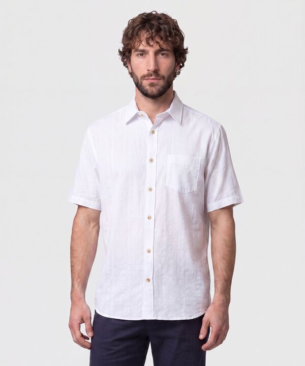 Camisa Manga Corta Texturizada Para Hombre image number null