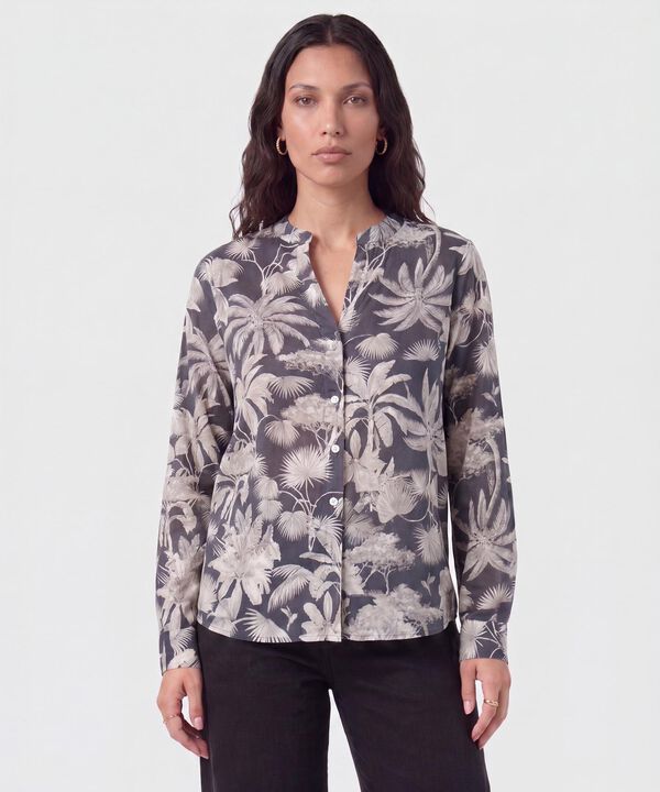 Blusa Manga Larga Con Botones Para Mujer image number null
