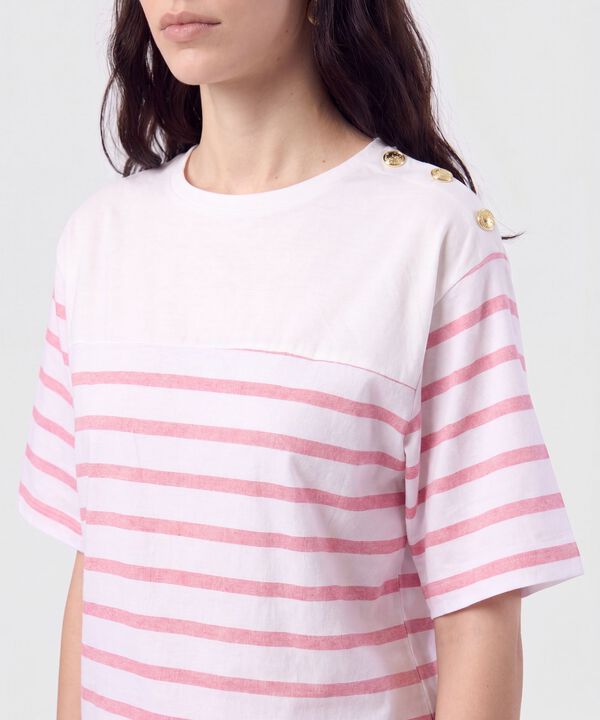 Blusa con Botones en Hombro para Mujer