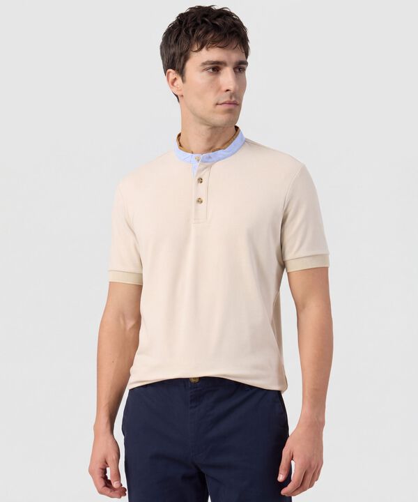 Polo Con Cuello Neru Y Pechera Hombre image number null