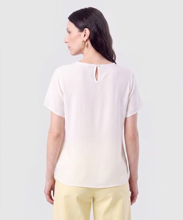Blusa Cuello Redondo Ca&iacute;da Fluida Mujer