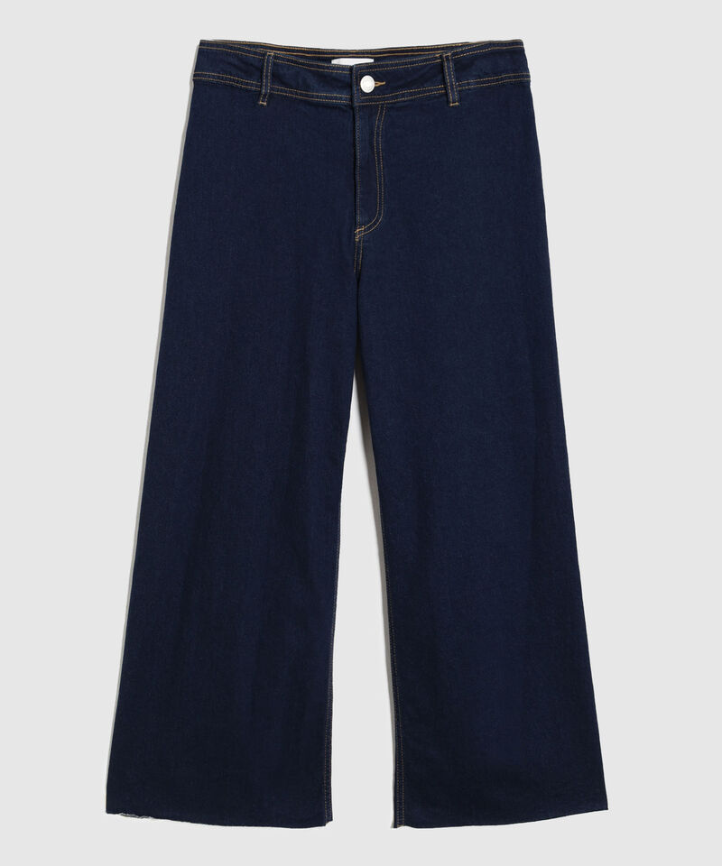 Jeans Culotte De Tiro Alto