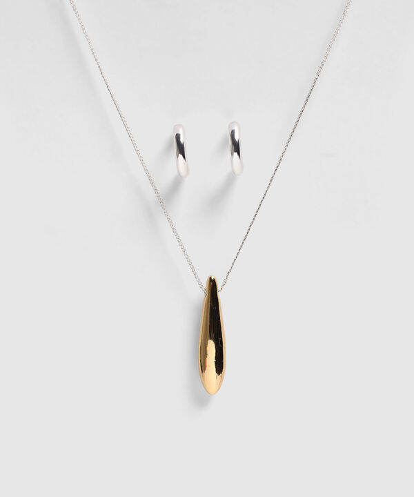 Set De Collar Y Aretes Minimalistas image number null