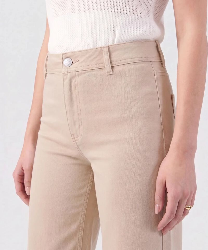 Jean Culotte De Tiro Alto Con Ruedo Desflecado
