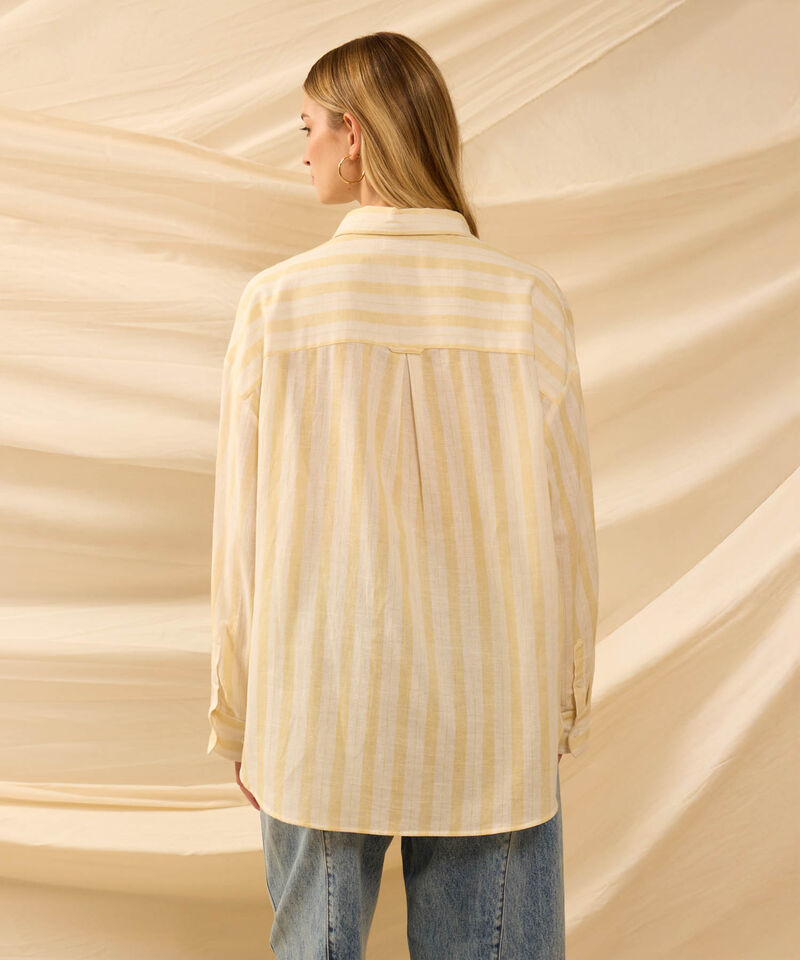 Camisa Oversize De Hombro Ca&iacute;do Para Mujer
