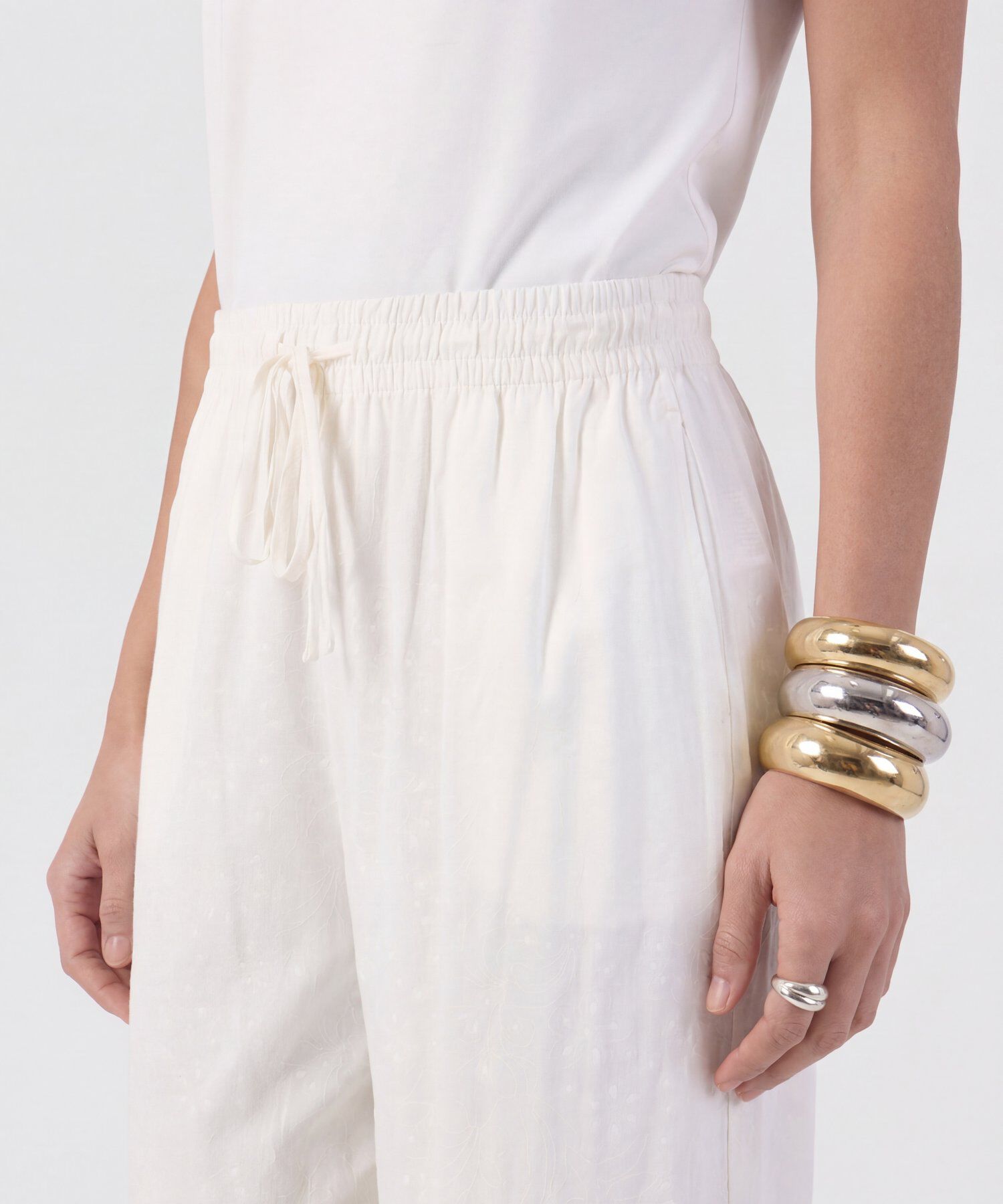 Pantal&oacute;n Fluido Con Pretina El&aacute;stica Para Mujer