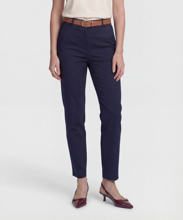 Pantal&oacute;n Unicolor Tipo Chino Para Mujer image number null