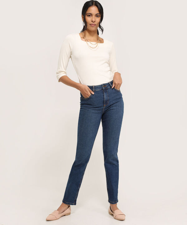 Jean Straight Recto Tiro Alto image number null