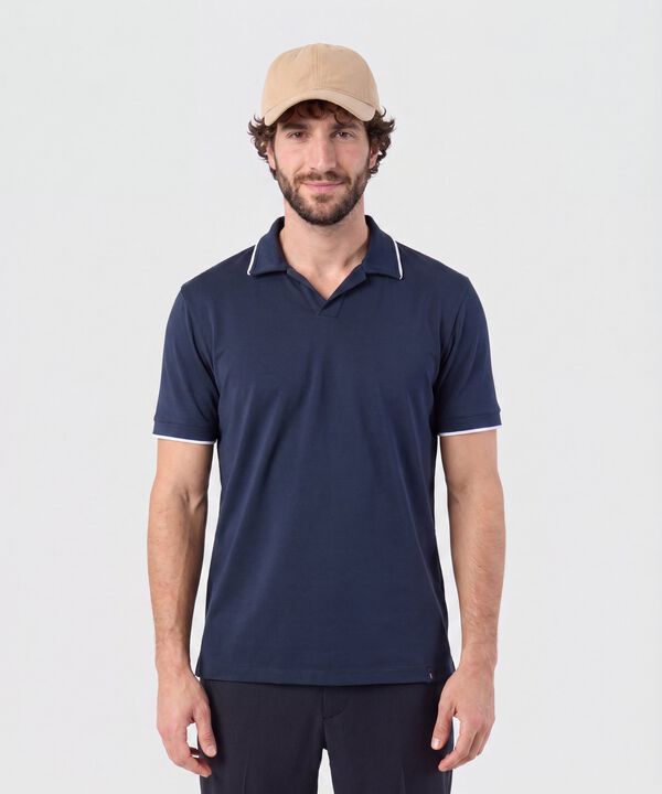 Polo Con Cuello Sin Botones Hombre image number null