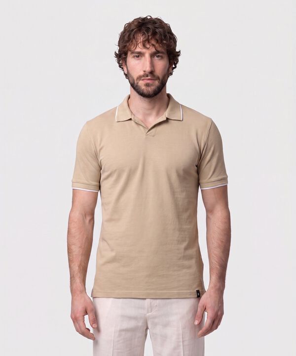 Polo Con Cuello Sin Botones Hombre image number null