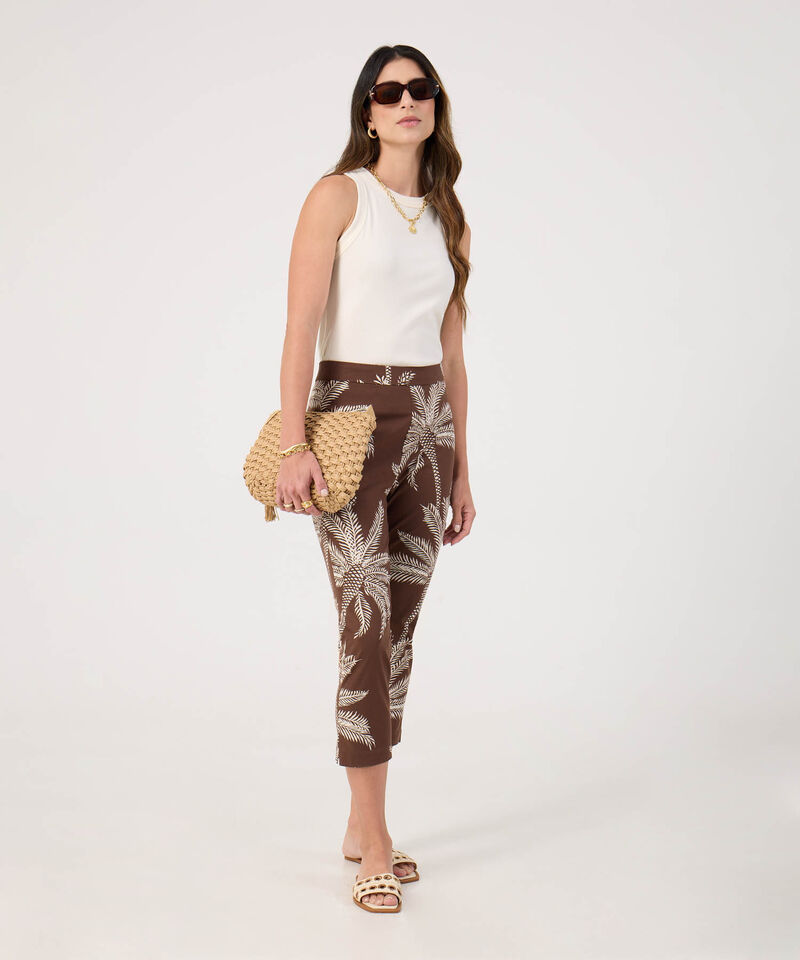 Pantalon capri estampado 