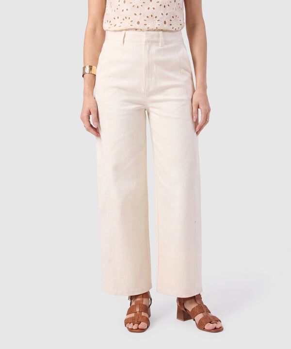 Pantal&oacute;n Recto De Tiro Alto Mujer image number null