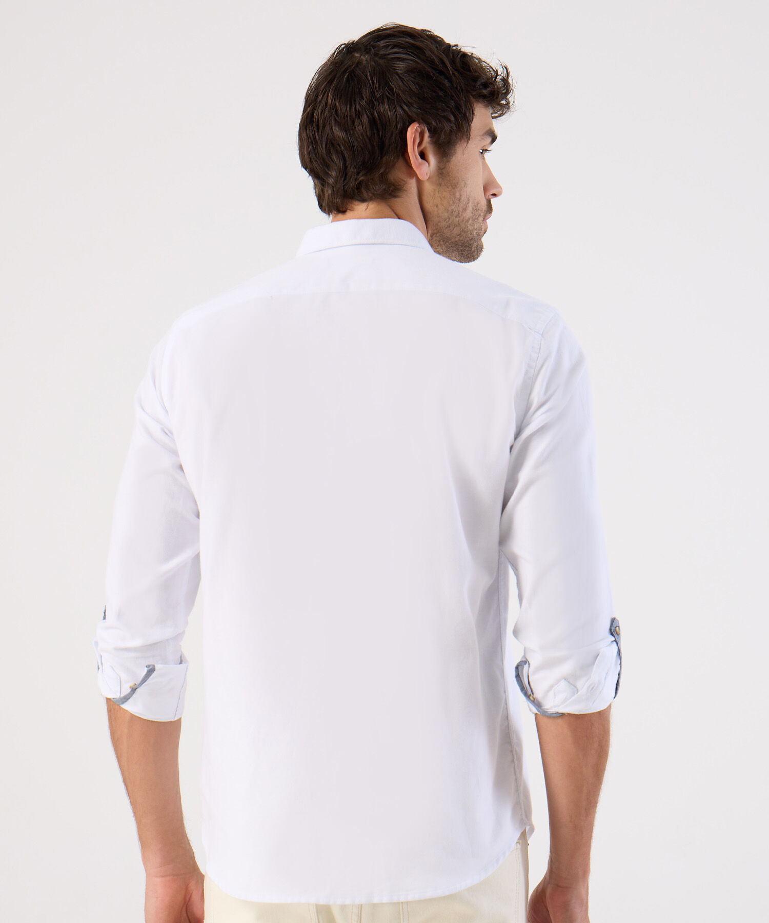 Camisa Unicolor Regular Fit Para Hombre