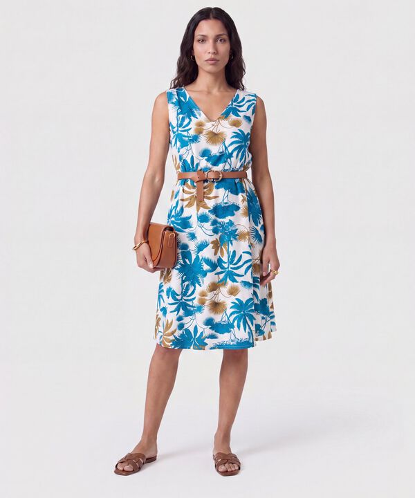 Vestido Sin Mangas Con Ajuste Mujer image number null
