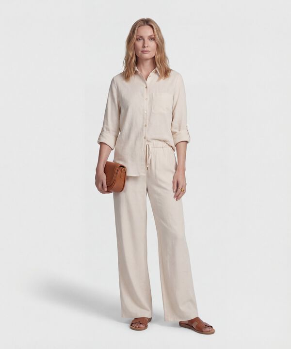 Pantal&oacute;n Fluido B&aacute;sico Ligero Para Mujer