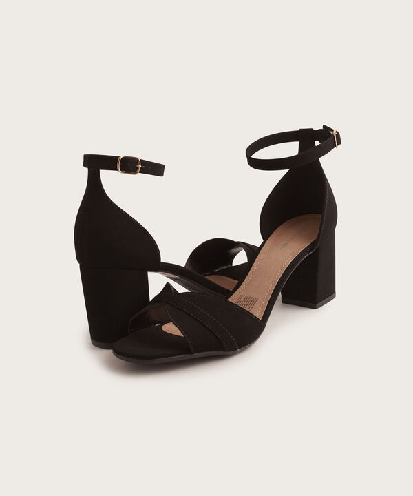 Sandalias De Tac&oacute;n Con Tiras Cruzadas Para Mujer