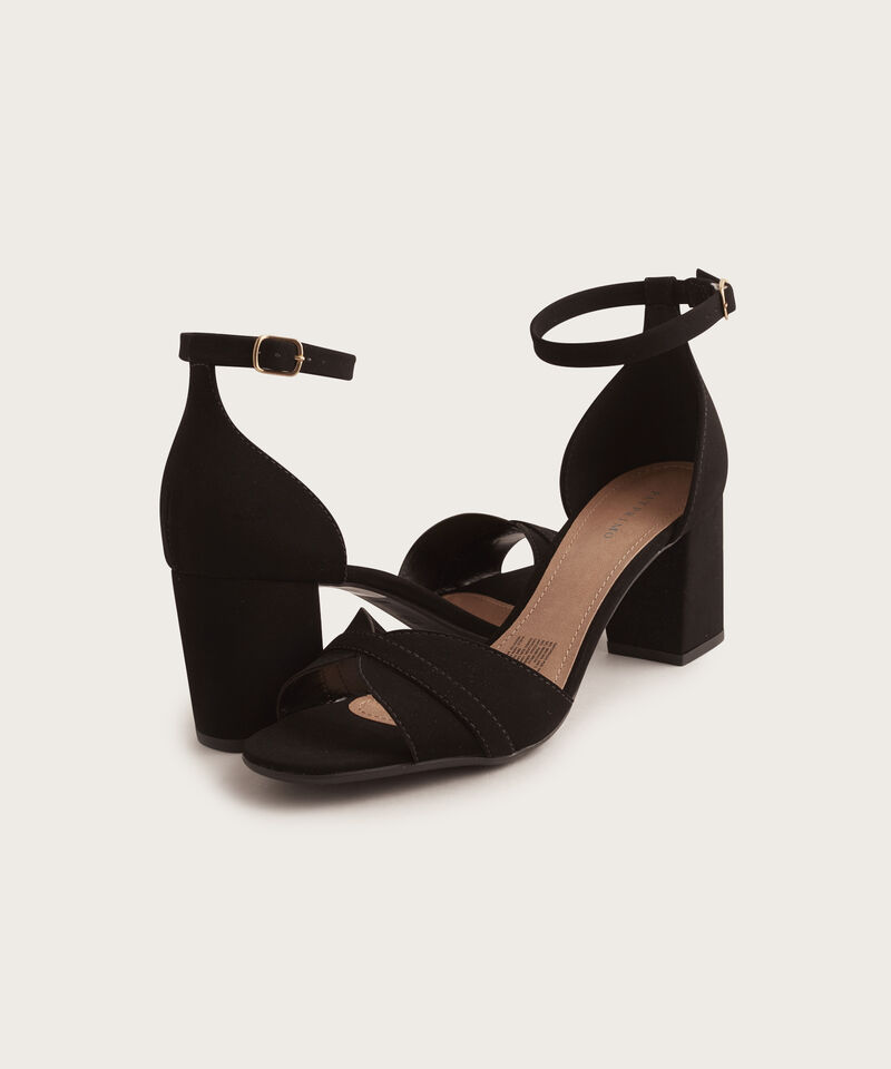 Sandalias De Tac&oacute;n Con Tiras Cruzadas Para Mujer