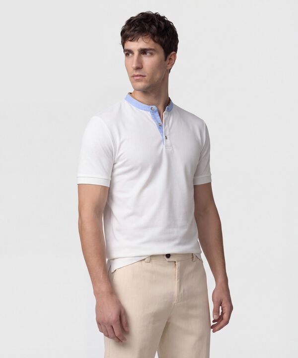 Polo Con Cuello Neru Y Pechera Hombre image number null