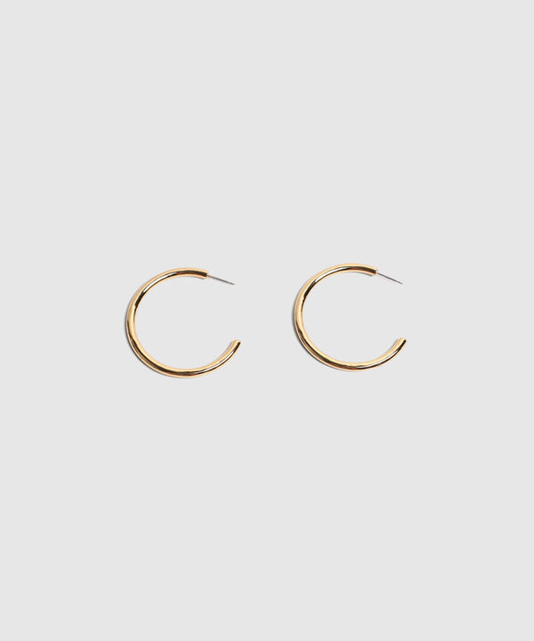 Aretes Grandes De Silueta Tubular Mujer image number null