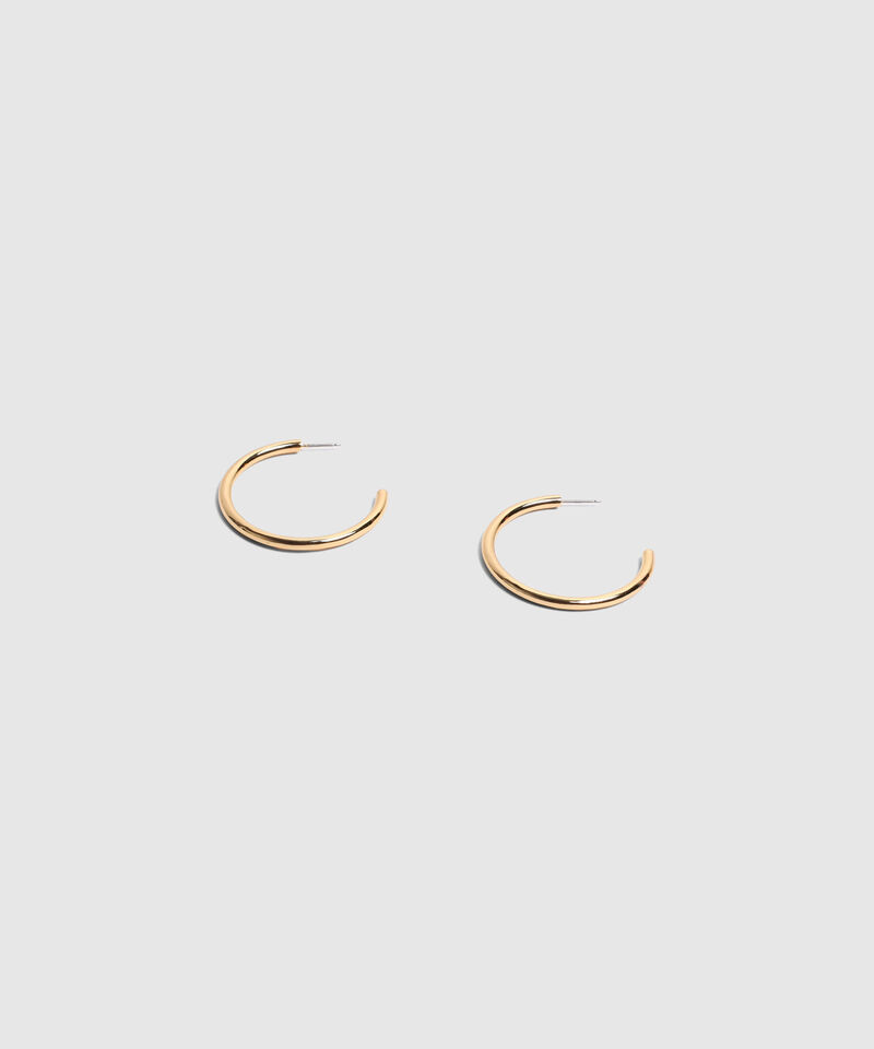 Aretes Grandes De Silueta Tubular Mujer