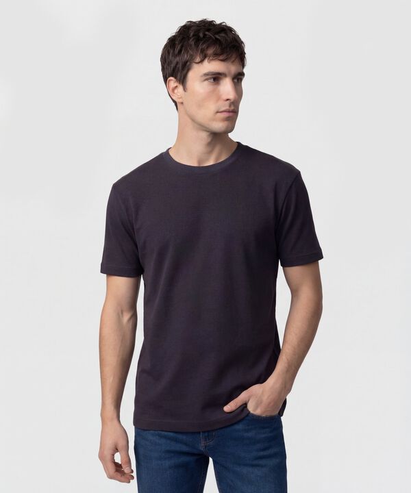 Camiseta Regular Fit Unicolor para Hombre image number null
